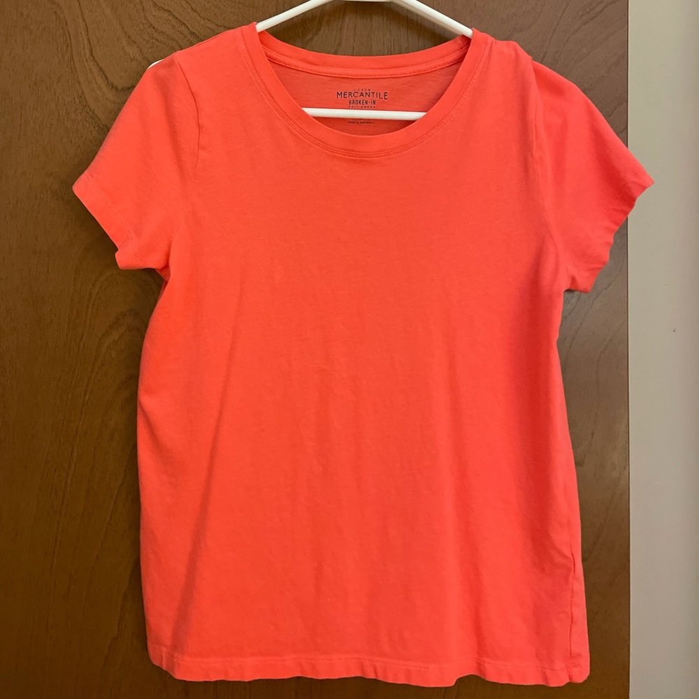 J. Crew mercantile peach t